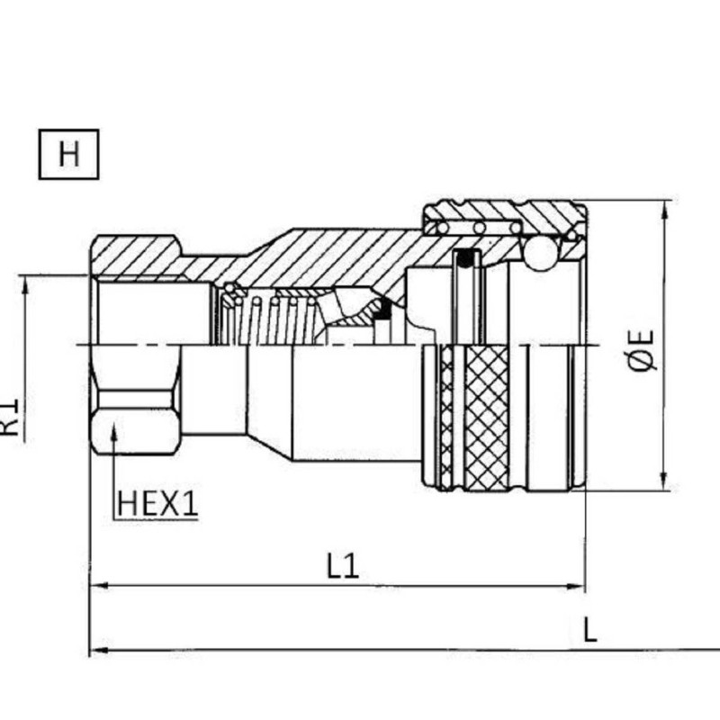 C.R. ISO A INOX BILA 12-3/4'BSP FI MAMA 30.5 MM