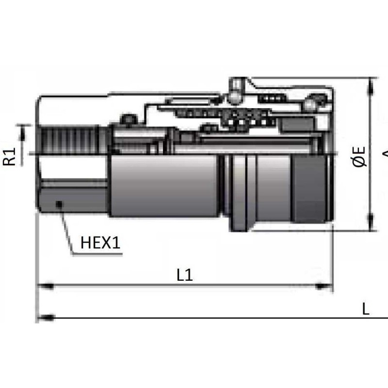 C.R.ET.DR. ISO F 12-1.1/16 JIC MAMA FI 27.1 MM (CORP 16)