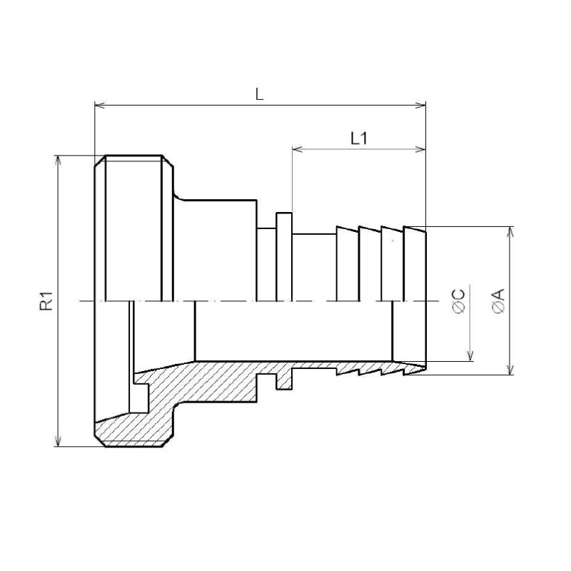 CUPLA ALIM. DN 076 INOX DIN 11851 FE 110x1/4  tip VMS