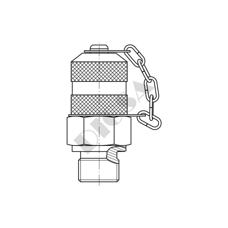 Cupla control manometru FE 04 1/4 BSP - FE 16x1,5 capac metalic