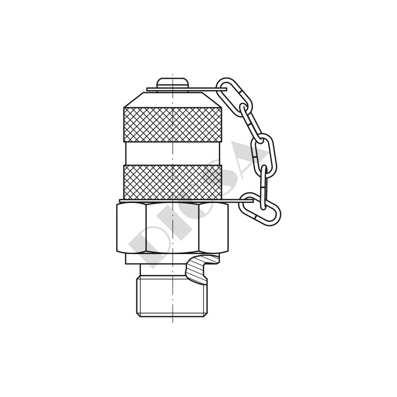 Cupla control manometru FE 04 1/4 BSP - FE 16x1,5 capac metalic