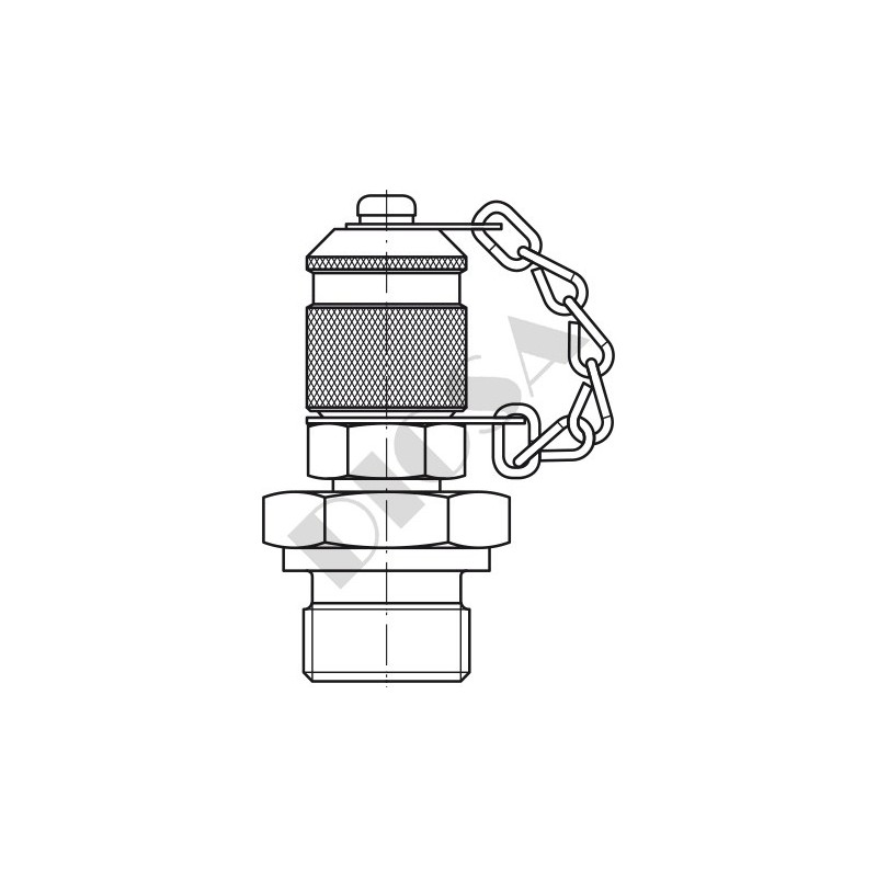 Cupla control manometru FE 06 3/8 BSP - FE 16x2 capac plastic
